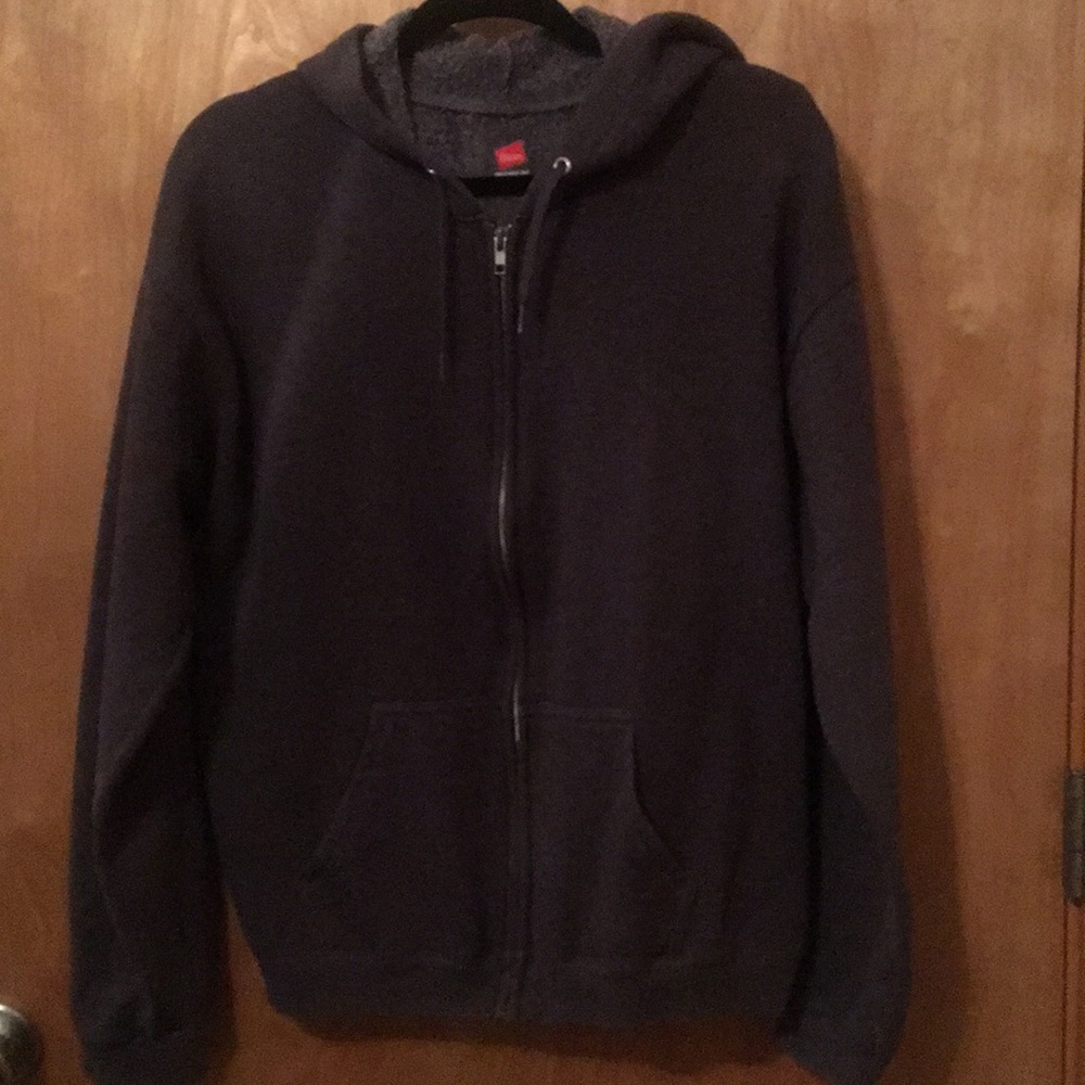Gray Hanes Zip Up Sweatshirt